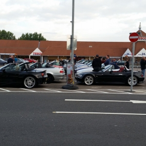 Tesco Car Park meet up before heading to the circuit